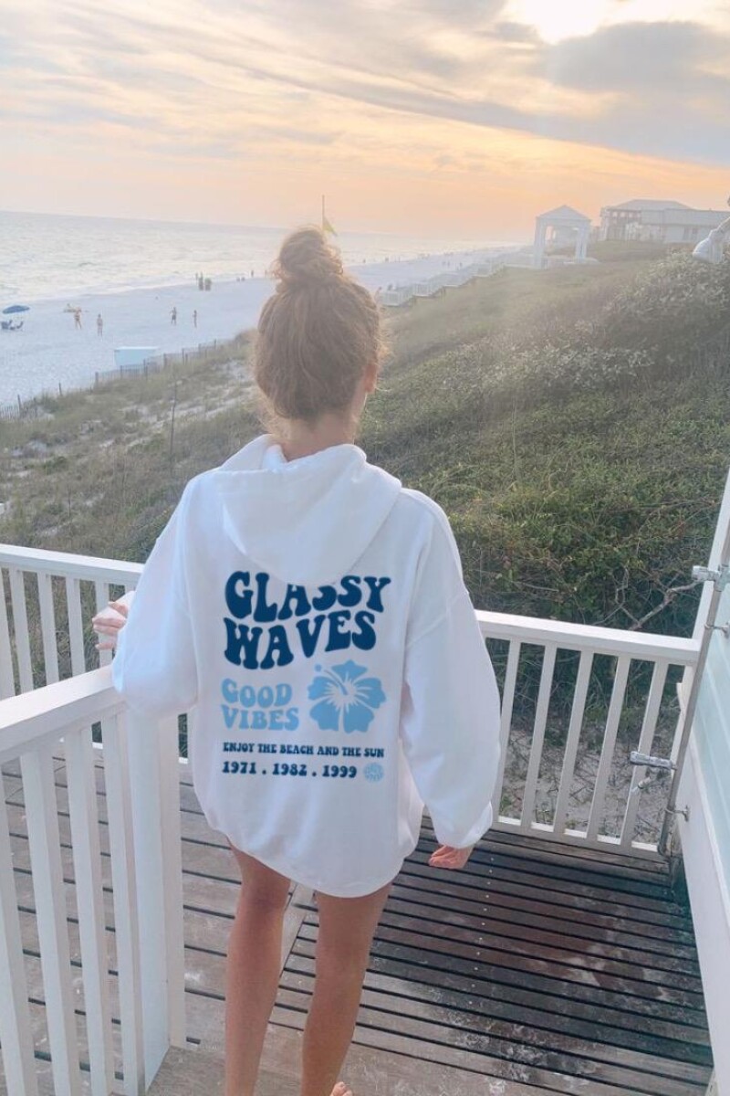 Hoodie Good Vibes Celeste Over Fit / Natural U