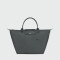 Longchamp - Tote Bag Le Pliage Green M Negro Estampado
