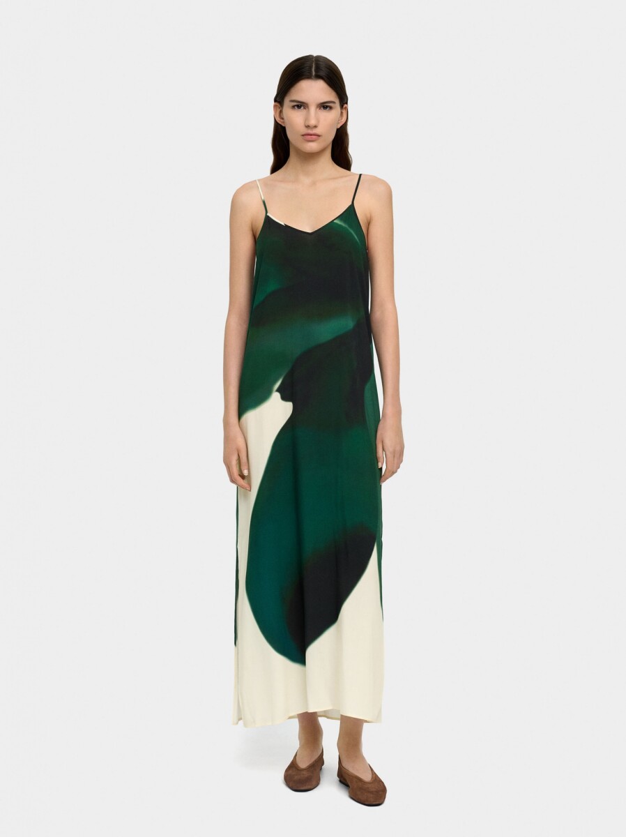 Vestido De Tirantes Estampado - multicolor 