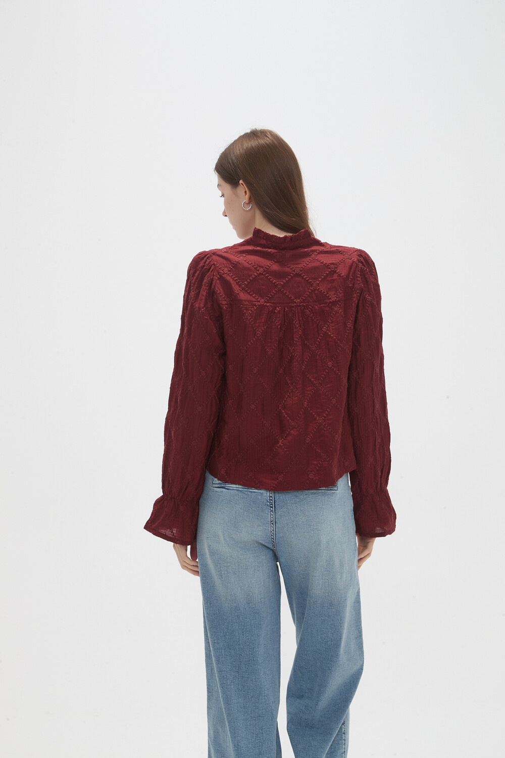Blusa Oryval Bordeaux
