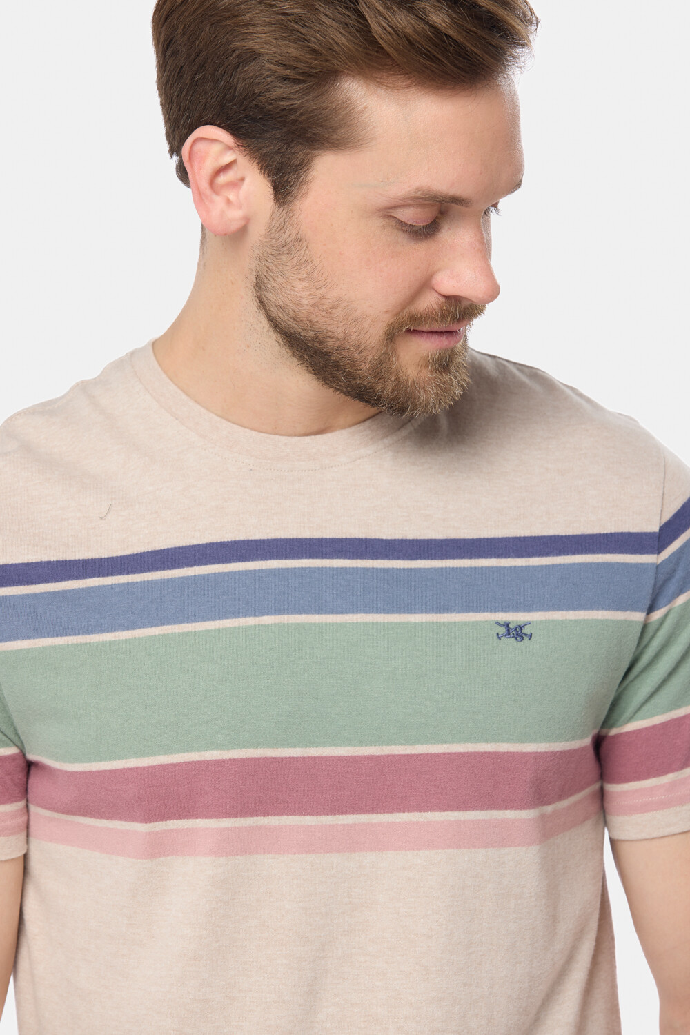 REMERA RAYADA Beige