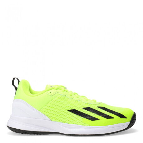 Championes de Hombre Adidas Courtflash Speed Verde Lima - Negro - Blanco
