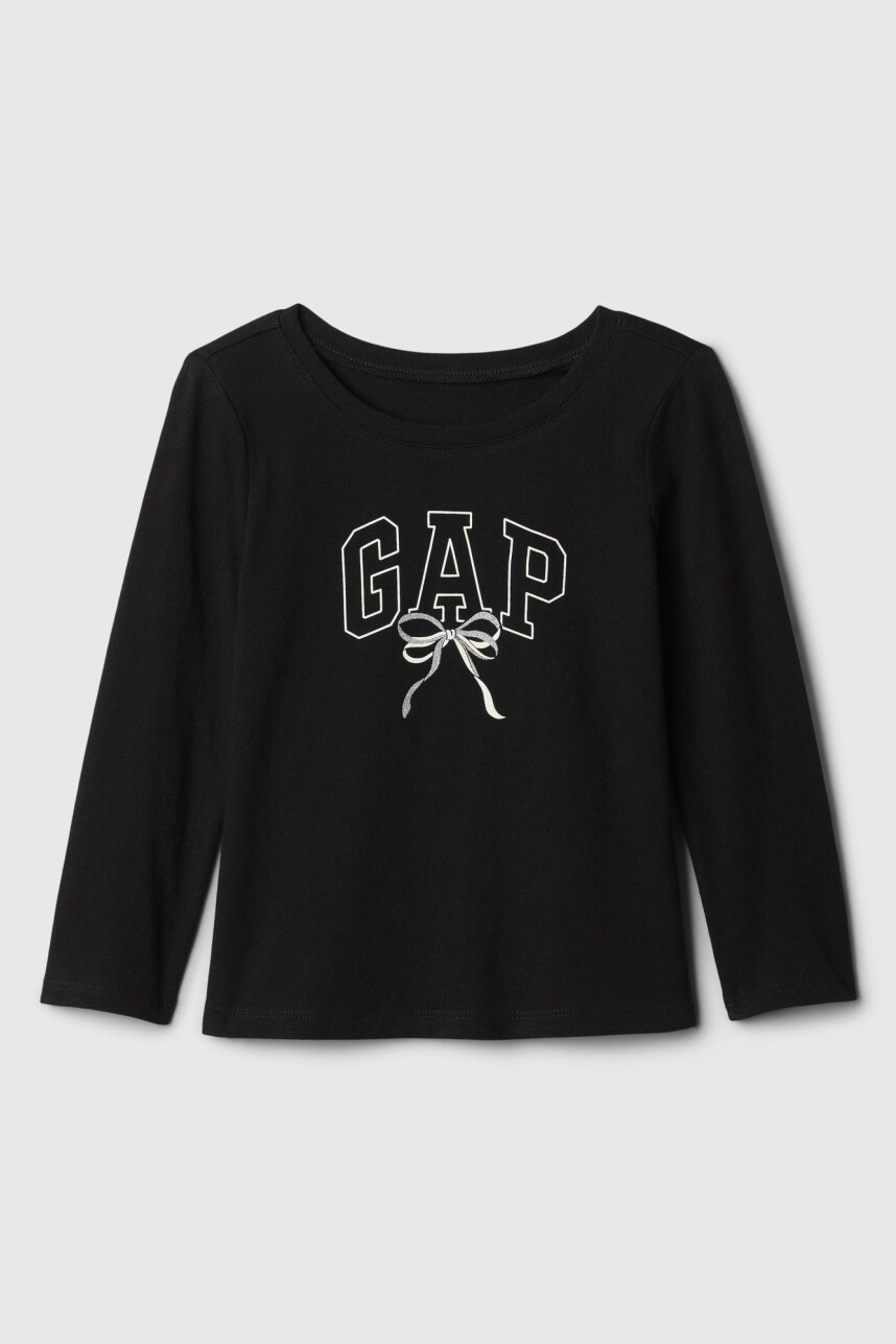 Remera Gráfico Toddler Niña True Black