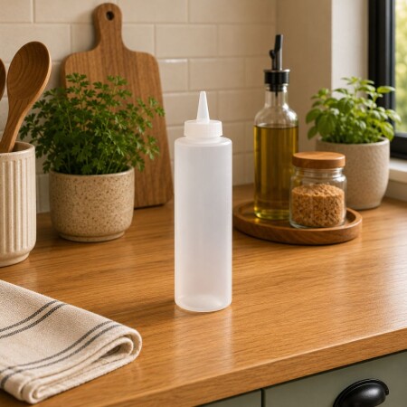 Pote Dispensador Para Salsa 750Ml Blanco Pote Dispensador Para Salsa 750Ml Blanco