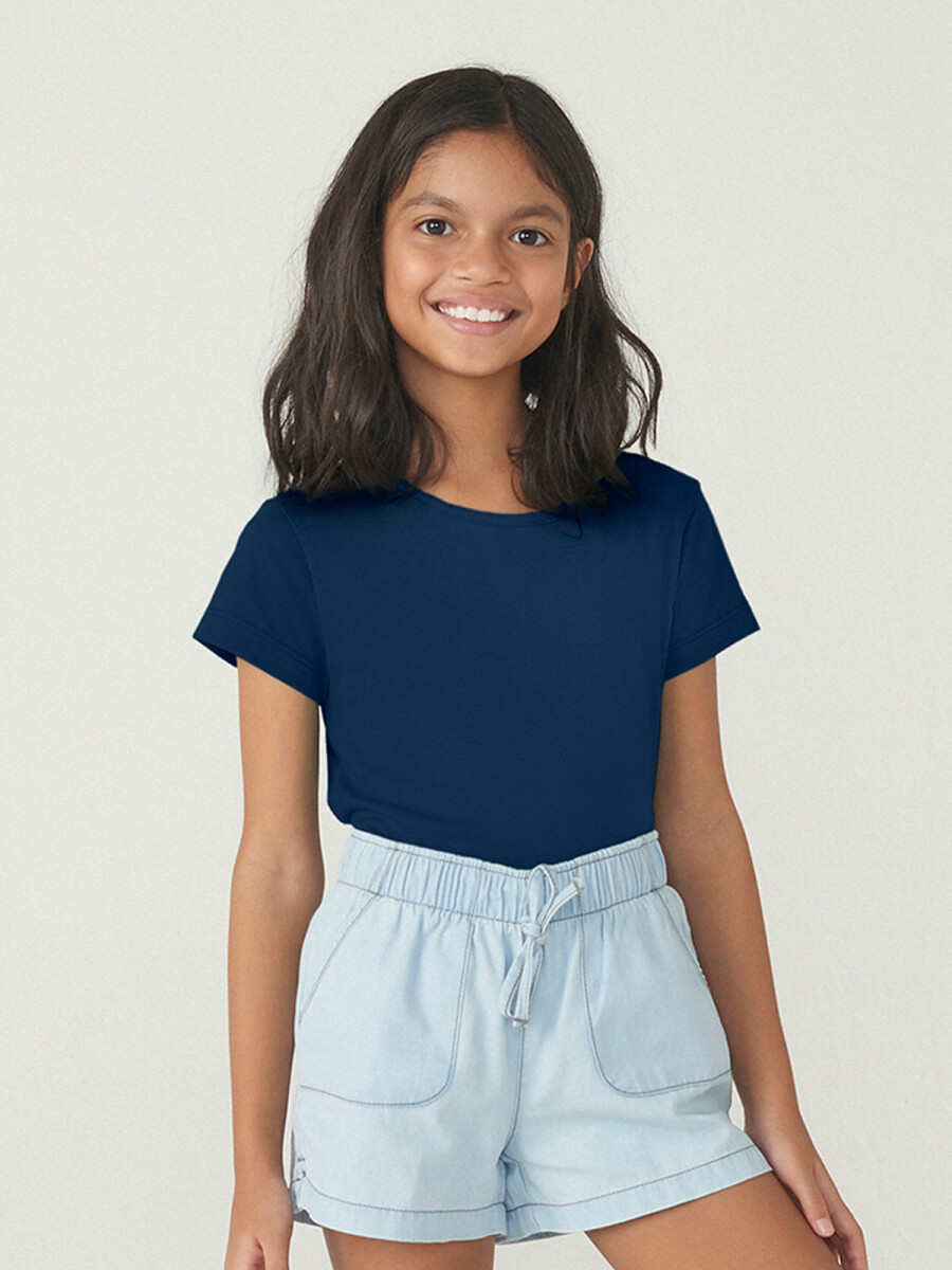 CAMISETA BÁSICA INFANTIL - AZUL 