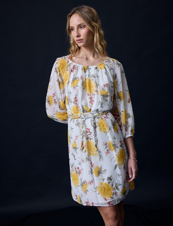 Vestido Lazo Printed BLANCO/MULTI