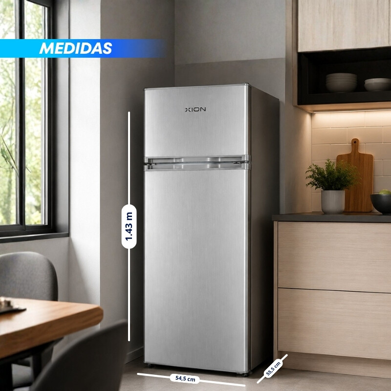 REFRIGERADOR XION 205 LITROS ACERO INOX Refrigerador Xion 205 Litros Acero Inox