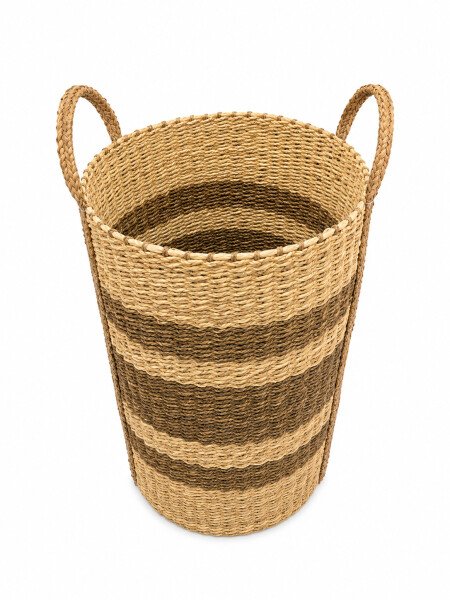 CESTA DE YUTE MULTICOLOR