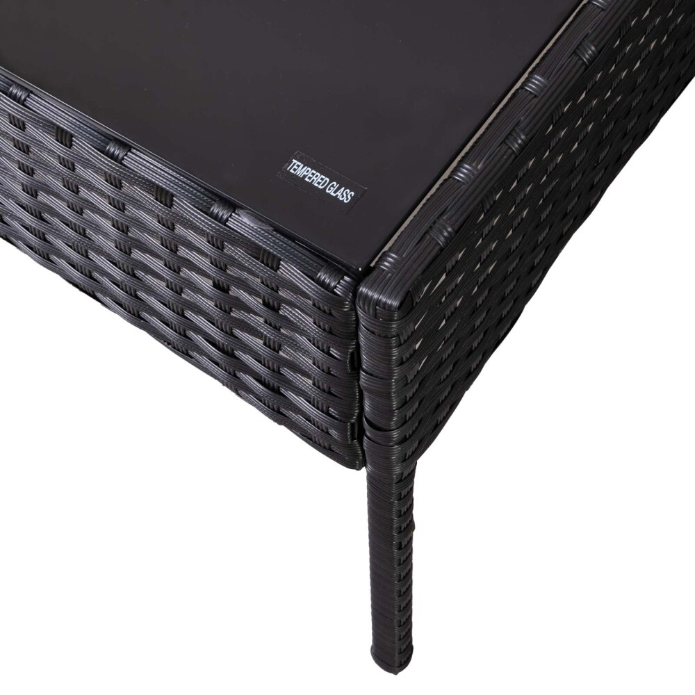 SET LIVING EXTERIOR RATTAN-SINTETICO-Y-ACERO NEGRO APOLO