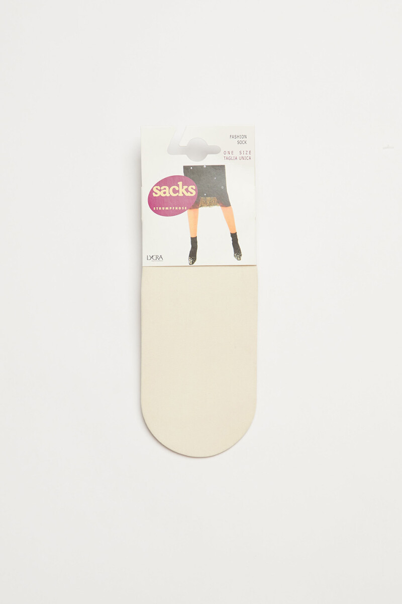 Medias finas de microfibra tipo soquetes Marfil