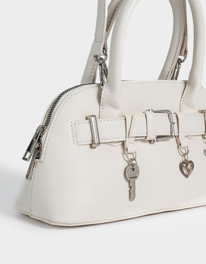 Bowling Cartera Mini Bowling - Blanco Crudo