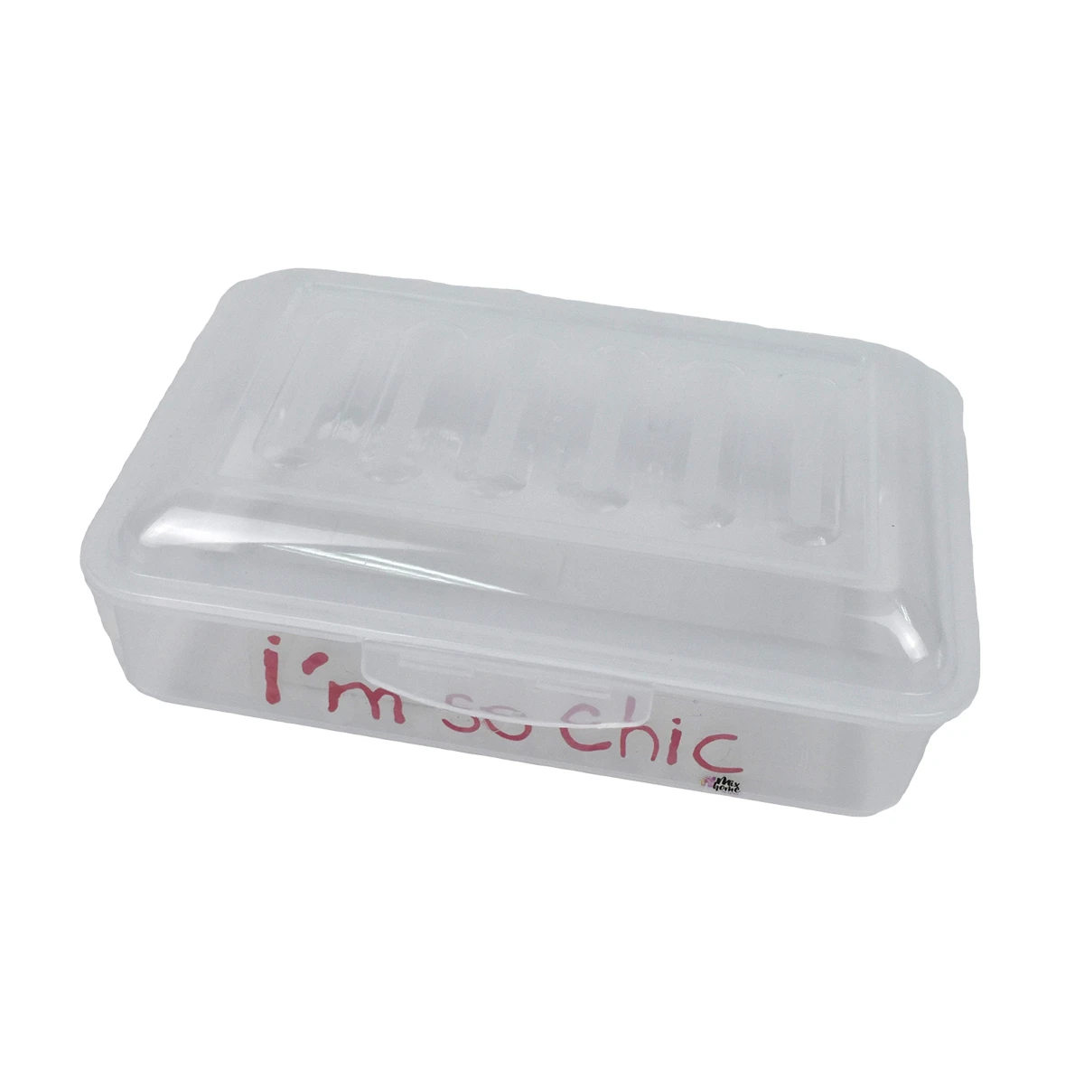 RECIPIENTE PLASTICO INCOLOR FLAT-FLIP PEQUEÑO 450ML 