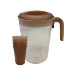 JARRA CON VASOS DE PLÁSTICO SET x5 JARRA CON VASOS DE PLÁSTICO SET x5