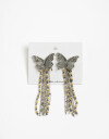 Aros Colgantes Largos Folk Aros Largos Mariposa Boho - Dorado Antique Gold