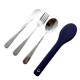 Cubiertos + estuche 3pcs azul
