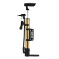 Inflador Manual De Pie Para Bicicleta Dorado