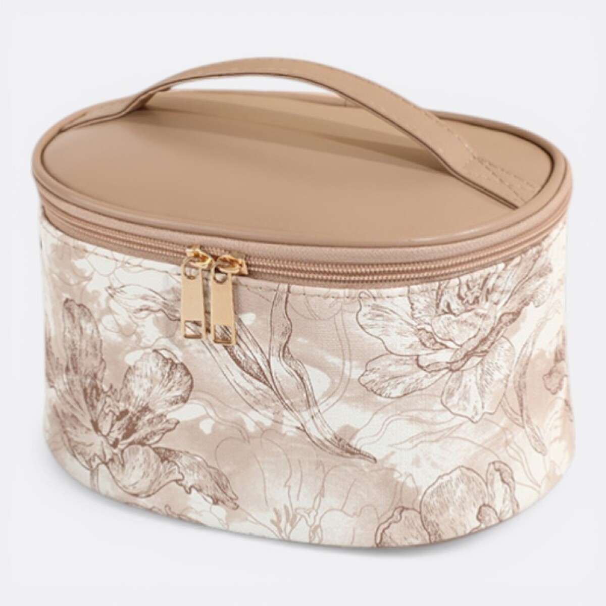 Neceser Estilo Cofre Diseño Floral 