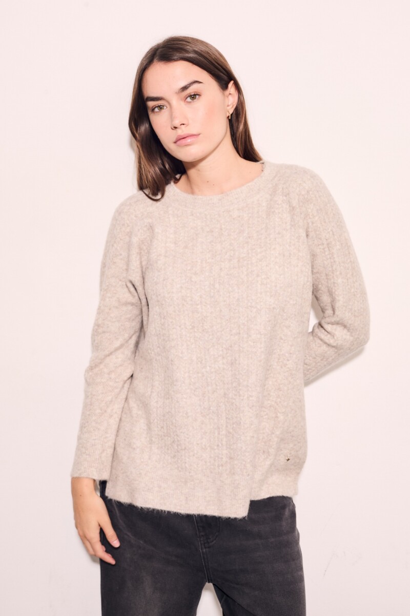 Sweater Texturado Vison
