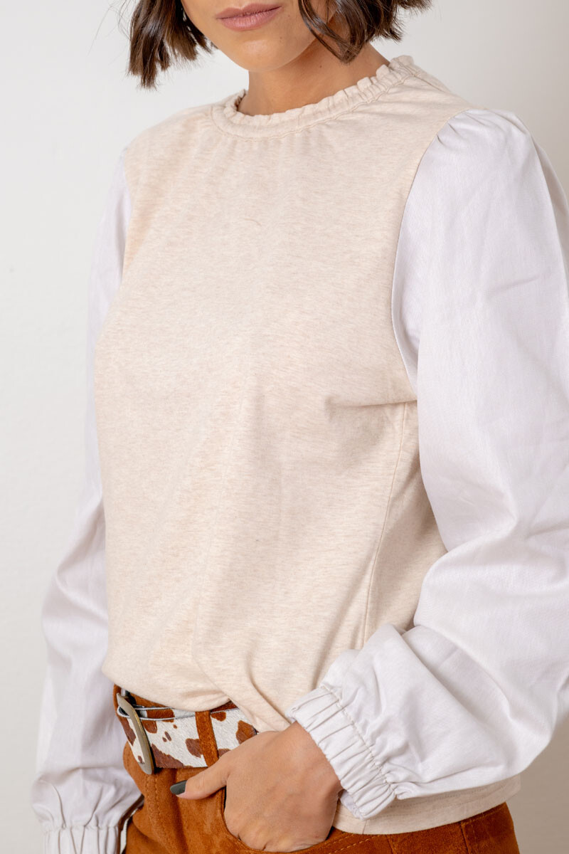 Remera cami Beige