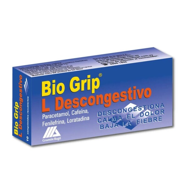 Bio Grip Descongestivo x 10 comprimidos Bio Grip Descongestivo x 10 comprimidos