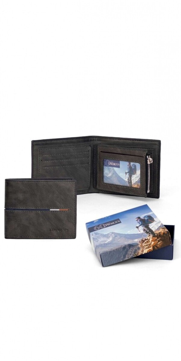 Billetera Van Gogh - Negro C/ Guarda Azul 