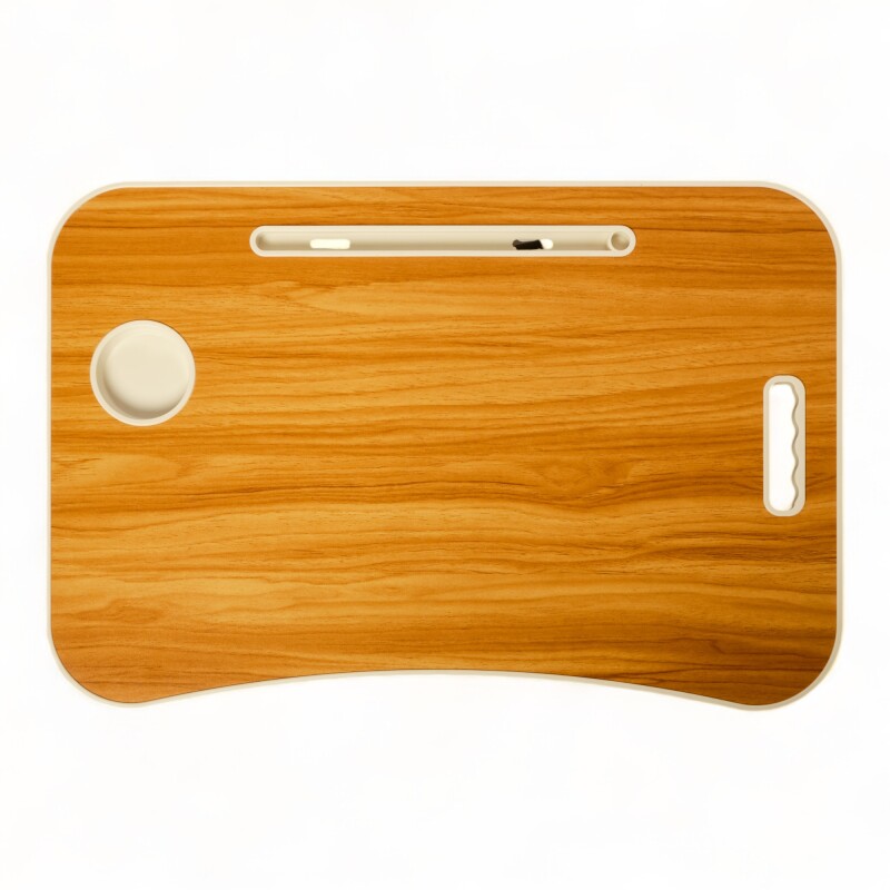 Mesa Laptop Cama Con Posa Vaso Marron