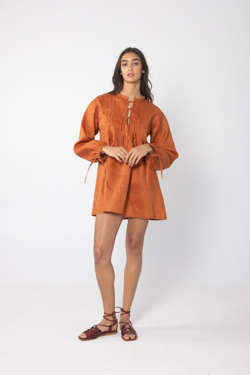 Vestido Coral Terracota