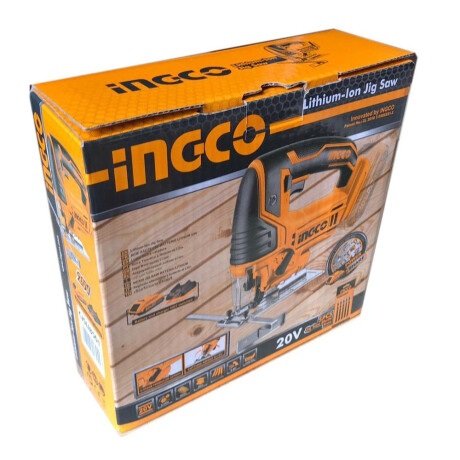 Sierra Caladora a Batería 20V + 5 Cuchillas Ingco CJSLI8501 Amarillo