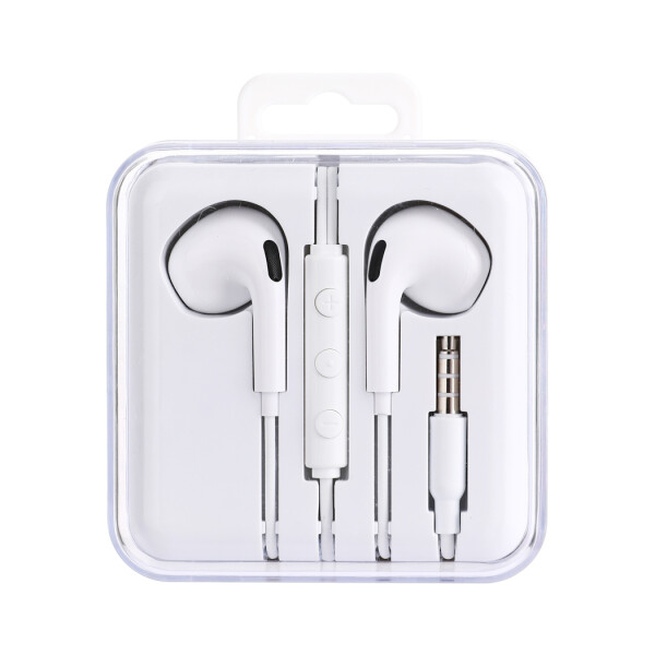 Auriculares de cable blanco