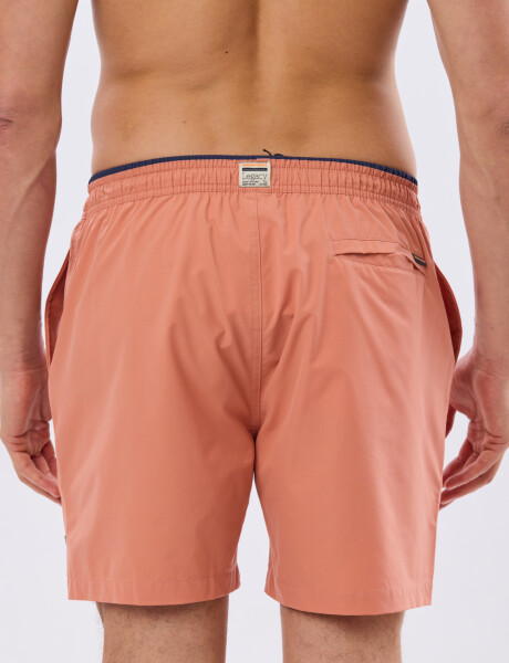 SHORT DE BAÑO LISO Coral