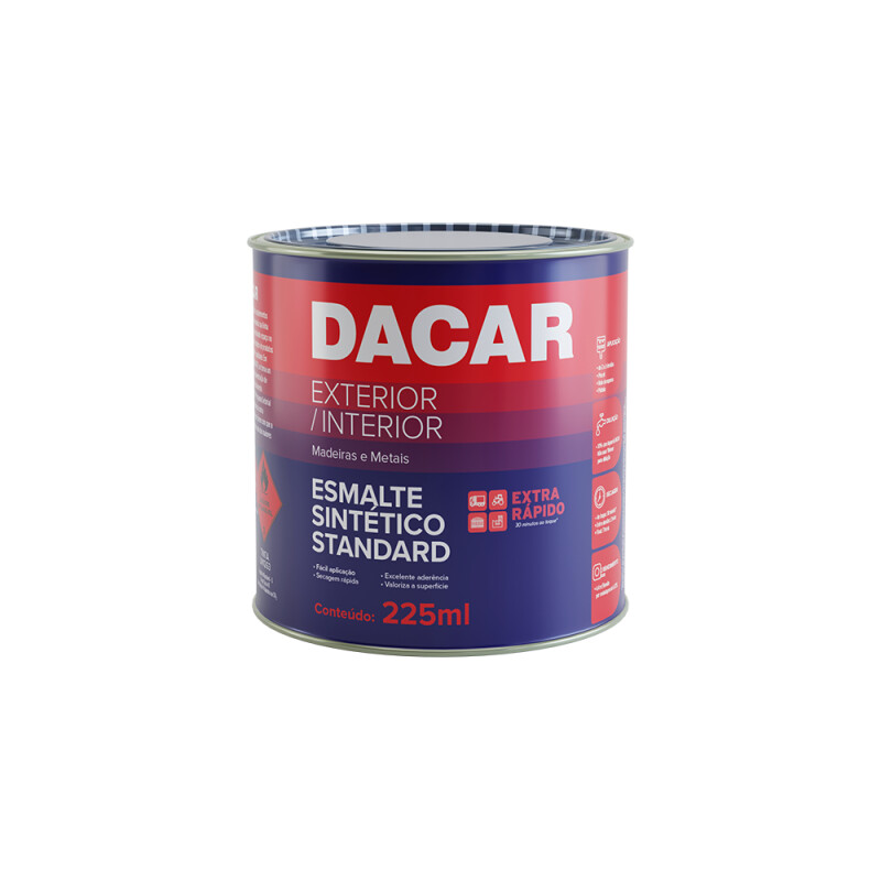 DACAR ESMALTE SINTETICO STANDARD BRILLANTE GRIS MEDIO 0.225L Dacar Esmalte Sintetico Standard Brillante Gris Medio 0.225l