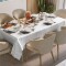 MANTEL 150X260 ROSE BLANC