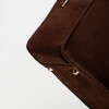 Bolso Capri en cuero gamuza Chocolate