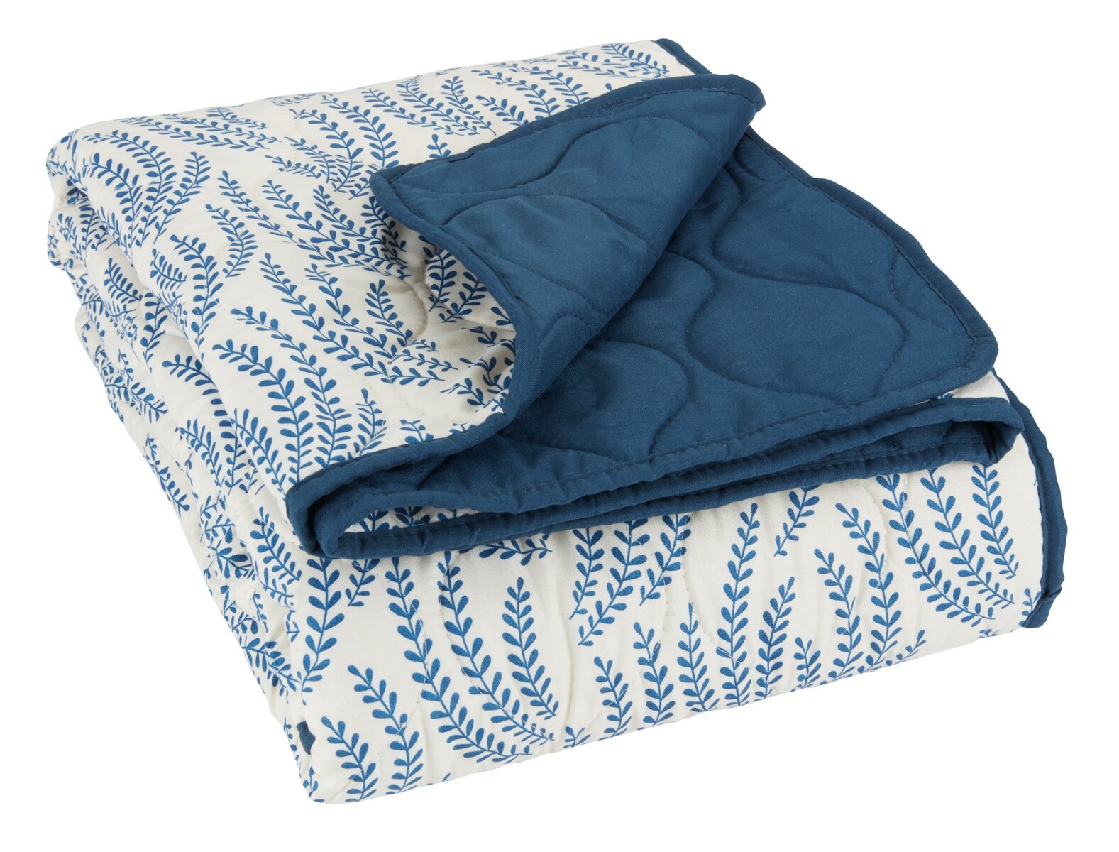 Manta throw acolchada SOMMEREIK 130x170 azul/b 