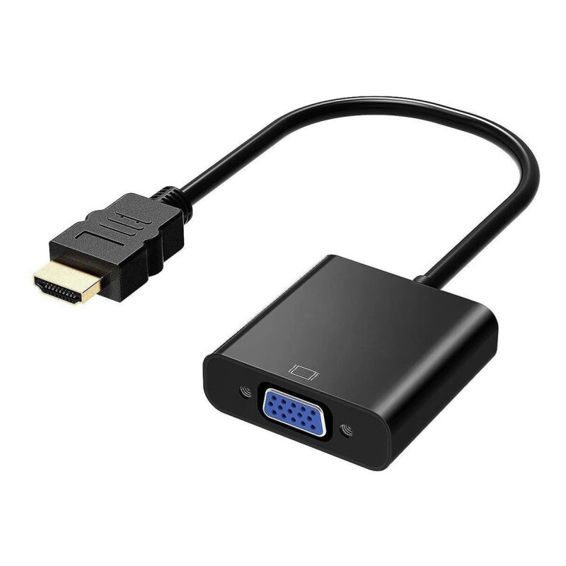 Adaptador Conversor Convertidor Hdmi Macho A Vga Hembra Negro
