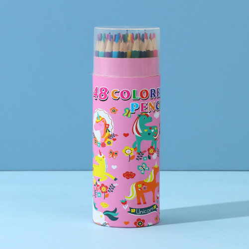 Lápices De Colores - Estuche De Unicornio - 48 Colores Unica