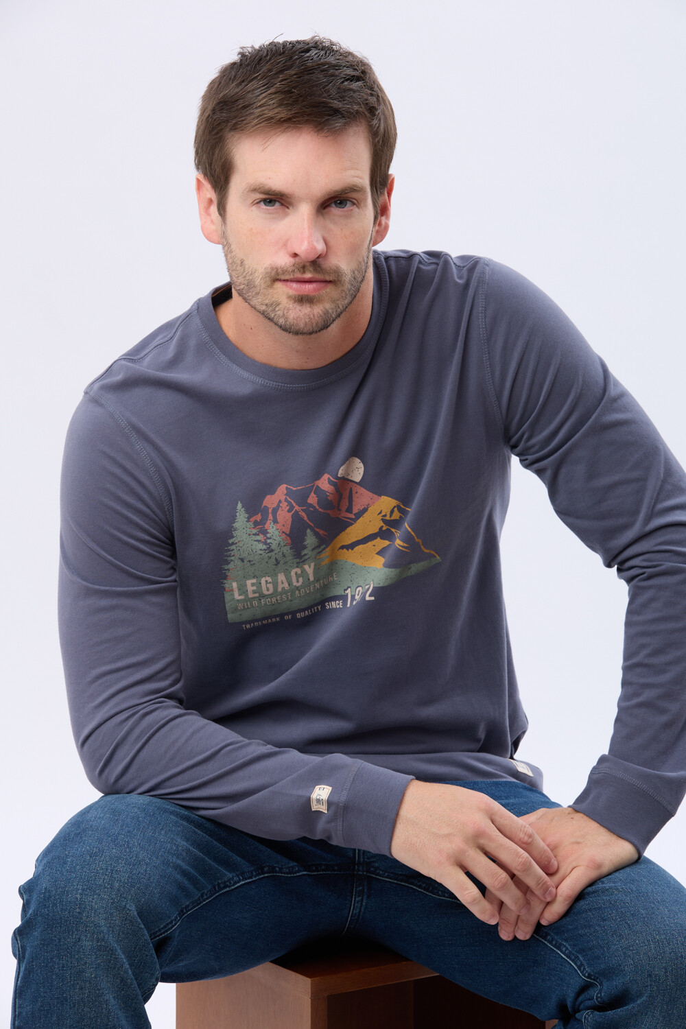 REMERA ESTAMPADA DE ALGODÓN INDIGO