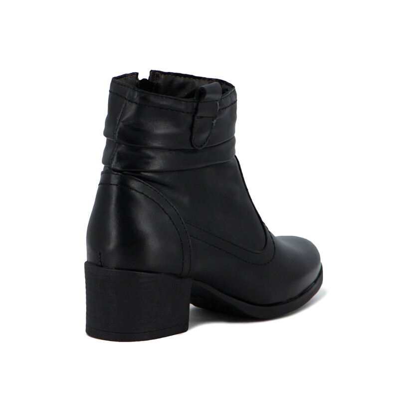Botas De Cuero Mujer Country Caña Baja Negro