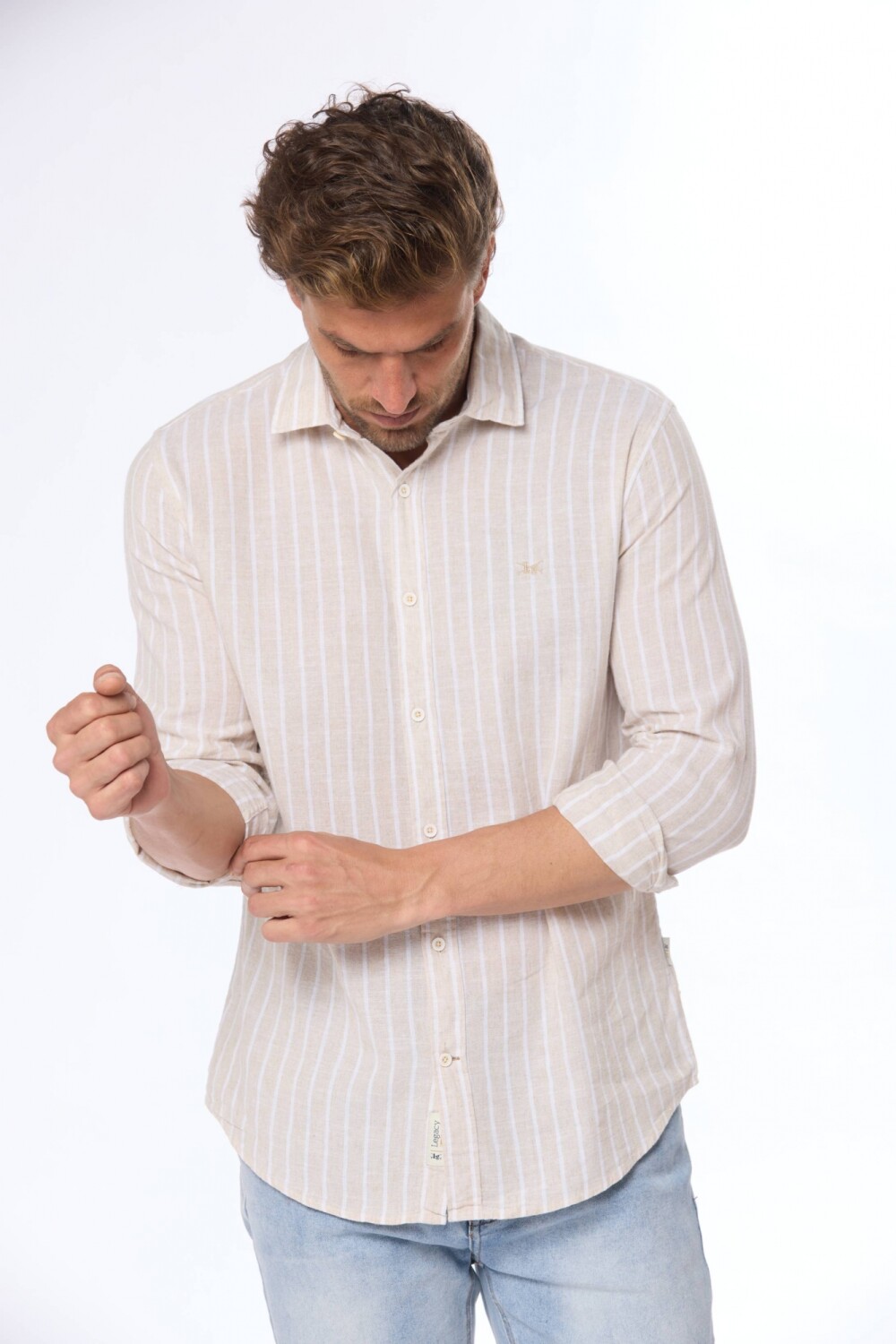 CAMISA DE LINO Beige