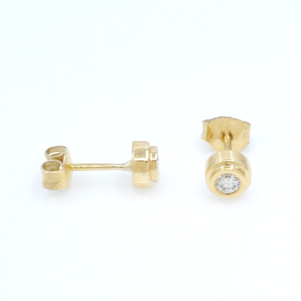 Caravanas oro 18k y brillantes Caravanas oro 18k y brillantes