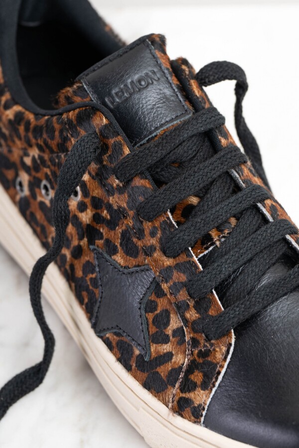 Zapatilla Animal Print Negro