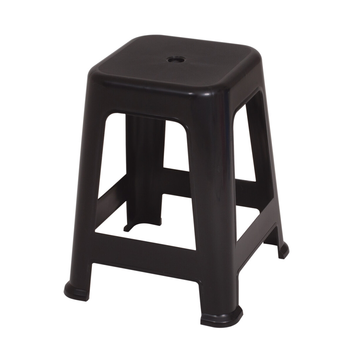BANQUETA PLASTICA BELA VISTA NEGRA 36X36X45 CM. 