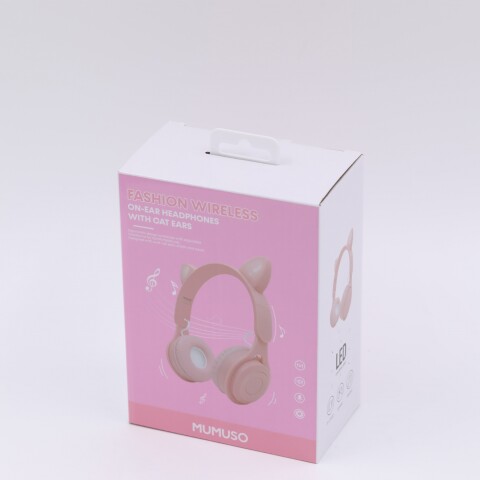 AURICULARES ON-EAR INALÁMBRICOS DE MODA CON OREJAS DE GATO (ROSA) AURICULARES ON-EAR INALÁMBRICOS DE MODA CON OREJAS DE GATO (ROSA)