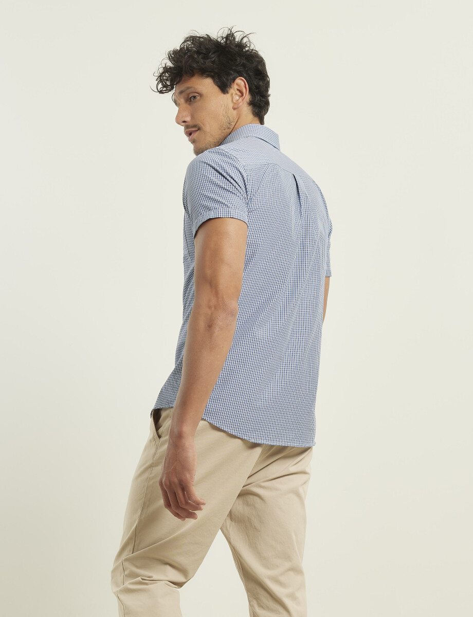 012433 CAMISA HARRINGTON URBAN Celeste/blanco