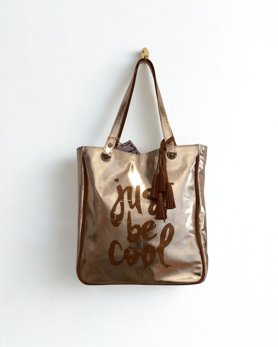 Cartera Shopping - Dorada 