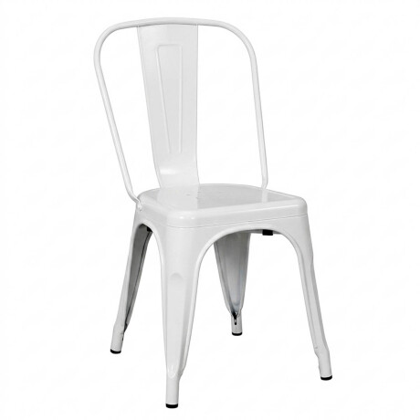 Silla Tolix Metálica Acero Industrial Sandman Comedor Blanco