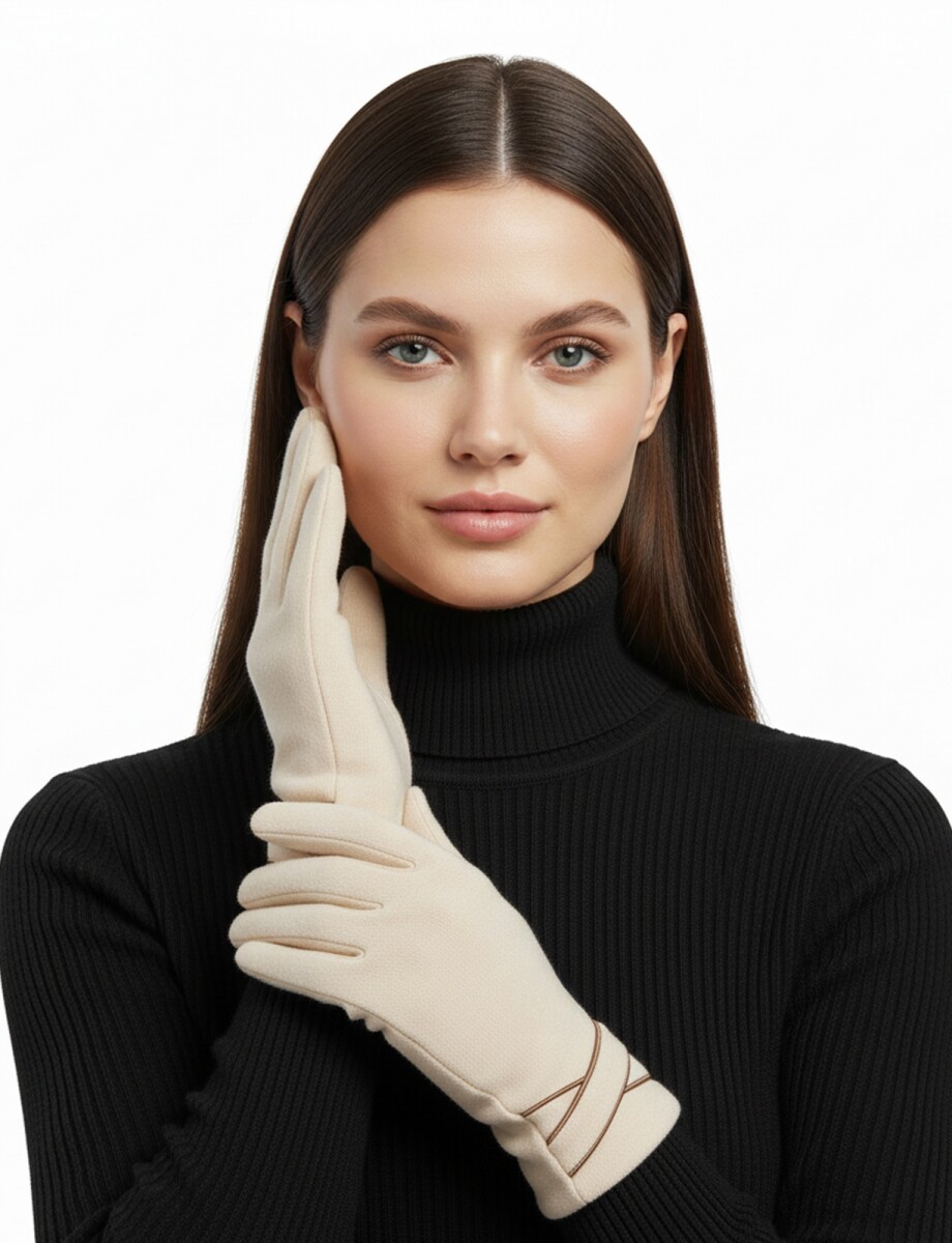 Guantes Suede - Beige 
