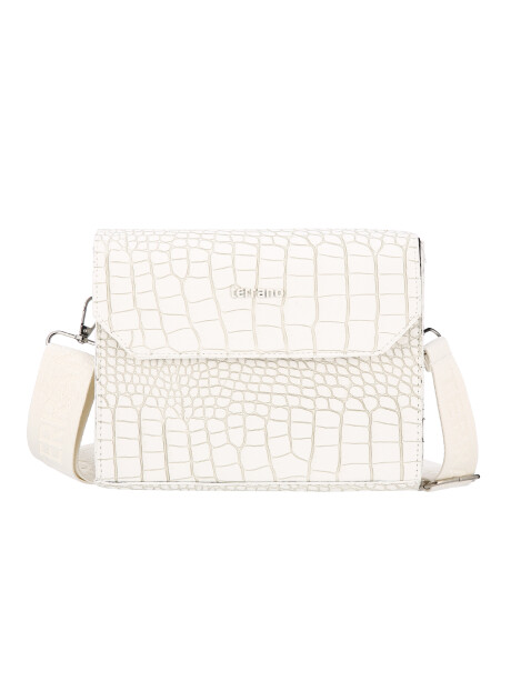 Bandolera Caracas Croco Blanco