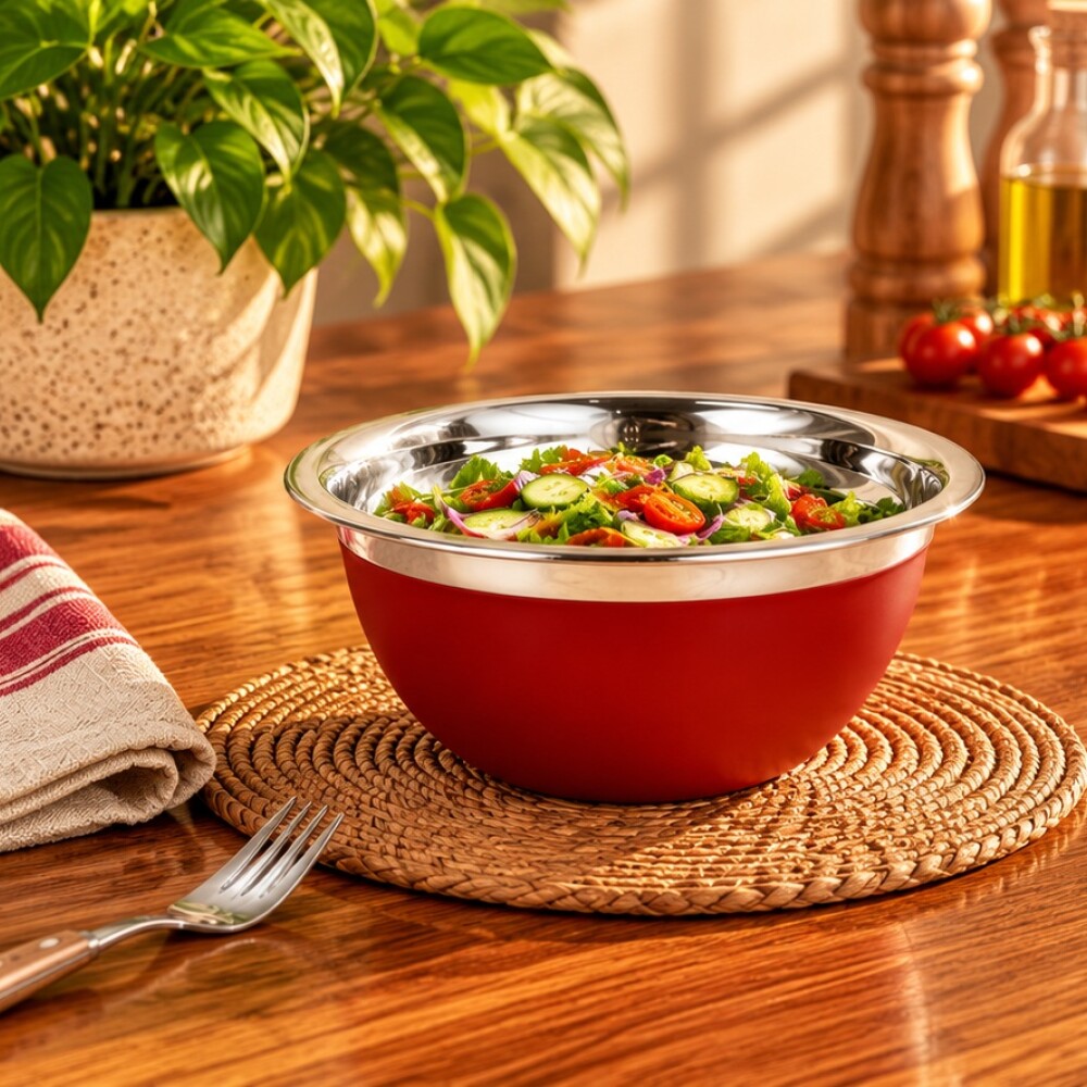 Bowl aleman acero inox 17 cm rojo PRISMA Bowl aleman acero inox 17 cm rojo PRISMA