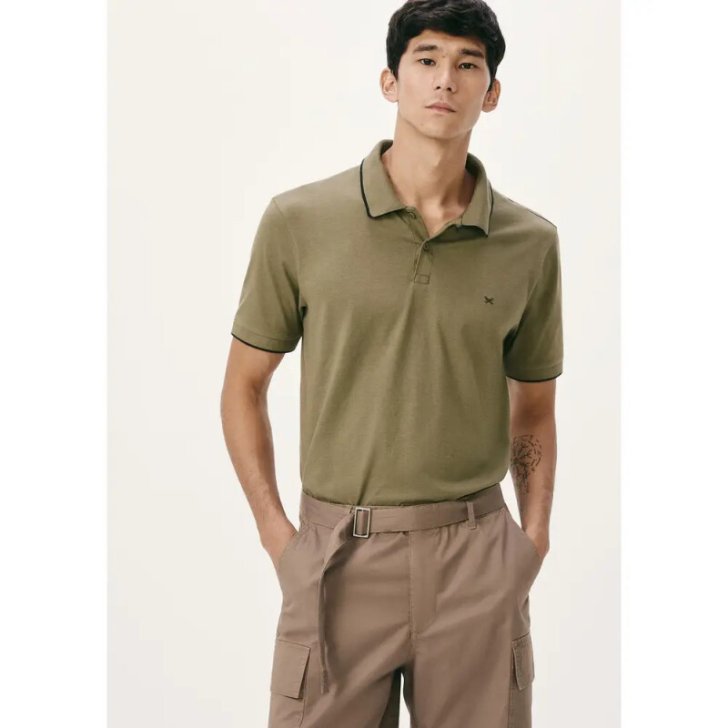 CAMISA POLO MM MASC VERDE MILITAR